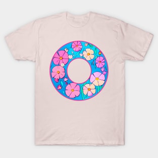 Mother's Day Primrose Flower Wreath (MD23MOD005b) T-Shirt